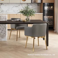 Chaise d'étude en cuir d'accoudoir de designer italien pivotant en fer léger de luxe pour la réception à domicile MDF moderne Art Style minimaliste