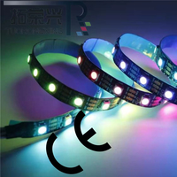 Nouvelle Bande LED RGB 5V SK5812 Noire 60 LED/m Individuellement Adressable pour Rétroéclairage TV, PC Gaming et Décoration Intérieure 2026