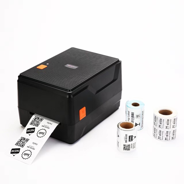 Good Price, Custom Brand 110mm 300dpi Office Printer Wholesale, Thermal Transfer Printer, Label and Ribbon Printer