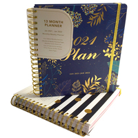 Agenda de jour écologique imprimé personnalisé Journal de planification toute l'année Agenda hebdomadaire heureux avec autocollants et onglets
