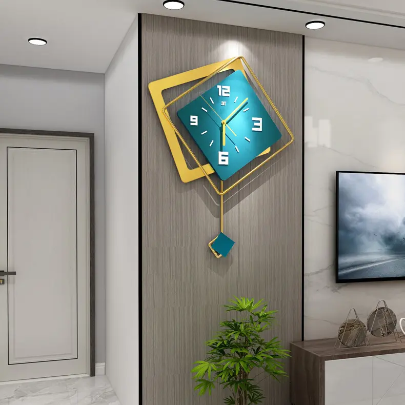 Luxury Wall Clock Minimalist Home Decor quartz Metal Acrylic Sun Shaped Art Wall Clocks