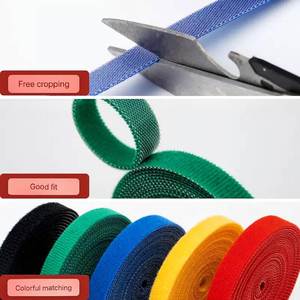 Bande de câble en nylon écologique, imperméable, lavable, sur mesure, auto-adhésive, réglable, à double face, avec fermeture auto-agrippante pour vêtements - Product Image 6