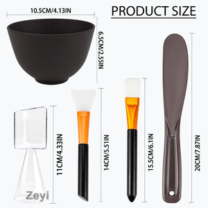 Kit de Mezcla de Mascarillas DIY con Logotipo Personalizado, Tazón de Silicona, Espátula, Aplicador de Mascarillas y Taza Medidora - Product Image 2