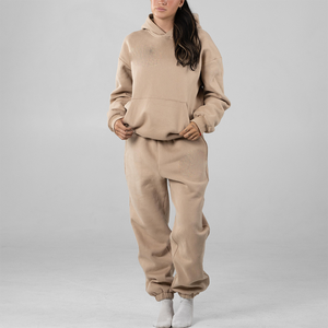 Pantalon de jogging en coton et polyester confortable pour femme Pantalon de survêtement d'hiver surdimensionné en éponge française lourd - Product Image 5