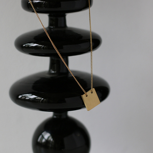 Aretas-Colgante clásico <span class=keywords><strong>con</strong></span> letras cuadradas chapadas en oro de 18k, cadena cubana de acero inoxidable, collar <span class=keywords><strong>con</strong></span> <span class=keywords><strong>iniciales</strong></span> mate grabadas - Product Image 5