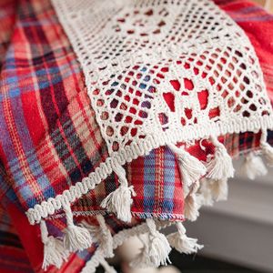 Cortinas <span class=keywords><strong>de</strong></span> decoración del hogar, tela escocesa <span class=keywords><strong>de</strong></span> Navidad roja, cortina <span class=keywords><strong>de</strong></span> estilo americano teñida <span class=keywords><strong>con</strong></span> <span class=keywords><strong>hilo</strong></span>, cenefa <span class=keywords><strong>de</strong></span> cocina terminada, semisombreado - Product Image 6