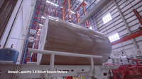Rouleau géant d'étiquettes autocollantes industrielles en film thermique, service d'impression de données variables haute vitesse, conforme REACH et FDA