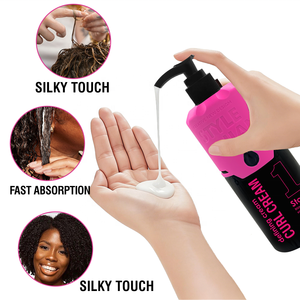 Crème définissante pour boucles naturelles, boucles rebondissantes sans rigidité, hydratation longue durée, boucles souples - Product Image 2