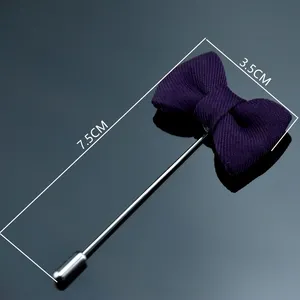 नई पुष्प लैपल MenSuit के लिए पिन ब्रोच हस्तनिर्मित Bowknot लंबी पिन शादी पार्टी सहायक उपकरण वस्त्र
