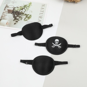 Custom High Quality Soft and Comfortable Black <strong>Pirate</strong> 3D Single <strong>Eye</strong> Mask <strong>Eye</strong> <strong>Patch</strong> for with Amblyopia - Product Image 2