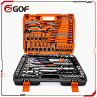 151 pièces outils à main CR-V pour réparation automobile jeu de douilles de 1/4 pouces clé dynamométrique à cliquet Combo pour usage domestique Support personnalisable OEM