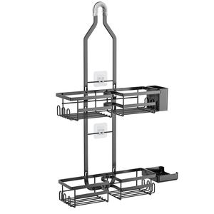 Organizzatore per Doccia in Metallo Nero con Portasapone, Supporto Appendibile per Doccia - Product Image 1