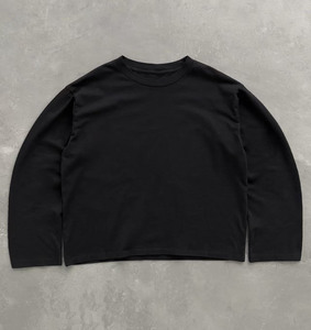 T-shirt Oversize en Coton 100% de Haute Qualité, Blanc Uni, Manches Longues, Col Rond, Tricoté, Décontracté, Unisexe, Personnalisable avec Logo, Livraison Rapide - Product Image 4