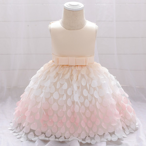 Robe de princesse pour nouveau-né de 0 à 2 ans, jupe Tutu à pétales, avec nœud, robe de fête pour enfants, robe florale pour petites filles, 2022 - Product Image 5