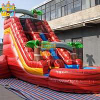 Grand toboggan aquatique professionnel gonflable de qualité commerciale, PVC 0,55 mm, respectueux de l'environnement, garantie de 3 ans, personnalisation disponible, événements