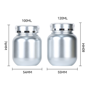 Flacons en plastique or et argent de 100 ml et 120 ml, vides, pour pilules, compléments alimentaires, vitamines, capsules, comprimés et poudres - Product Image 5