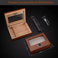 Boîte à cigares en bois de cèdre, étui de voyage de bureau, accessoires pour cigares, boîte de rangement pour humidificateurs
