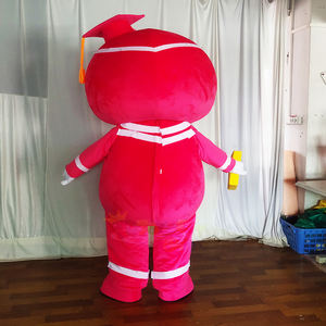 Costume da Mascotte Personalizzato Rosso per Adulti, Abito da Eroe per Eventi Scolastici/Carnivali Sportivi/Educativi - Product Image 4