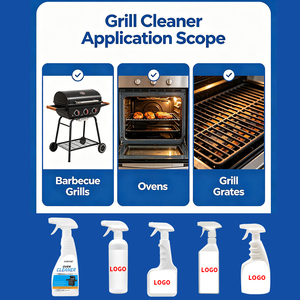 Nettoyant pour barbecue haute performance, formule à action rapide, éliminateur de graisse et d'huile carbonisée pour grilles de barbecue au charbon de bois, 500 ml - Product Image 2