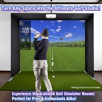 Écran d'impact pour simulateur de golf sur mesure, durable, en polyester, avec cadre métallique, facile à assembler, pour usage intérieur/extérieur