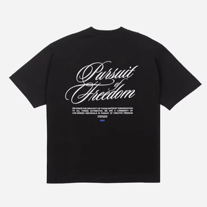 <b>Men's</b> Oversized Black Pattern Cotton Shoulder Streetwise Printed Casual Loose Hip Hop Summer Fashion T-<b>shirt</b> - Product Image 1