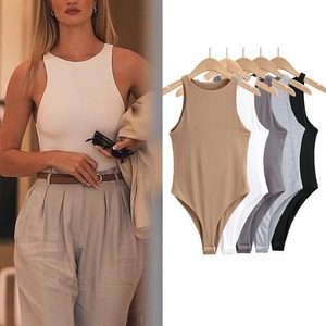 Annshine En gros Combinaison d'été pour femme, décontractée, sexy, ajustée, style plage, couleur unie - Product Image 2