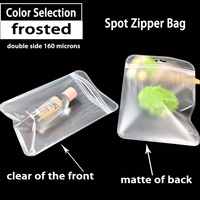 Sac d'emballage en plastique transparent avec fermeture éclair 15*20 cm pour éponge de maquillage