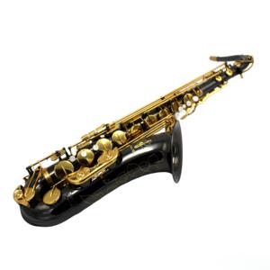 Saxofón Tenor Profesional en Si Bemol de Eastern Music, Acabado Brillante en Níquel Negro con Llaves Doradas - Product Image 2
