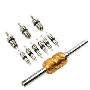 10Pcs R134a A/C Valve Core Removal Tool Kit Aluminum Alloy Air Conditioning Repair <b>Set</b> For Automotive Use - Product Image 1