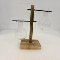 Support Rotatif en Bois pour Ornements, Durable et Écologique, pour Terrarium de Plantes de Jardin ou Artisanat en Bois