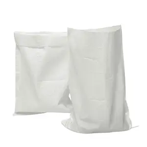 White Rice Woven Polypropylene Sack Bag 25Kg 50Kg White Color Plastic PP Woven Bags For Grain Rice Flour