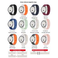 Correa de Silicona de Doble Color para Huawei, Samsung, Xiaomi, 22mm, 20mm, Correa de Reloj Magnética Deportiva Universal Transpirable