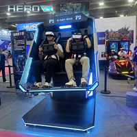 Simulador de Vuelo HEROVR 360 VR de 2 Plazas, Cabina Metálica para Interiores/Exteriores, Uso Doméstico y Público, Parque Temático Educativo