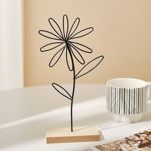 Décoration florale artisanale en fer, créative pour la maison, la chambre, la table, le porche, le meuble à vin, artisanat en métal - Product Image 1