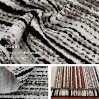 Tissu d'ameublement écologique en chenille à rayures jacquard teintes en fil, idéal pour les textiles de maison, les canapés et la literie