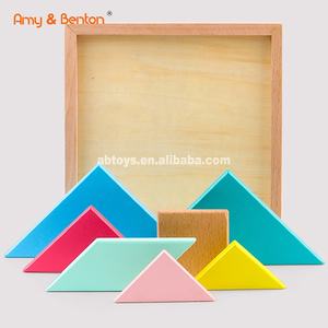 Jeu de Tangram en bois de grande taille, puzzle Montessori, blocs d'apprentissage, puzzle éducatif, jouet en bois pour le développement du QI, cadeau pour les enfants de 3 à 9 ans - Product Image 5