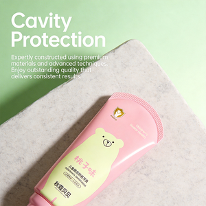 Pasta Dental Herbal Anticaries para Niños con Limpieza Profunda - Sabor a Durazno |   Cuidado Dental Seguro y <span class=keywords><strong>Sin</strong></span> Flúor para Uso Doméstico - Product Image 5