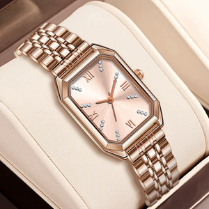 Orologio Uomo Lusso Diamanti Quadrante Grande | Quarzo Acciaio Inox Impermeabile 30m | Data E Bracciale Oro - 3
