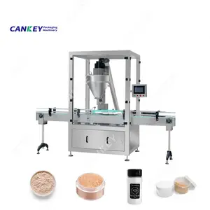 Cankey Make Up Powder Bottle Capping Labeling Packing Toner Powder Filling Machine