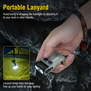 Mini llavero fluorescente multifunción, luz brillante, batería incorporada, imán, antorchas Abs, <span class=keywords><strong>linterna</strong></span>, luces de trabajo Led - Product Image 6
