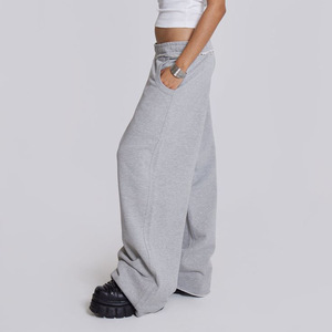 <span class=keywords><strong>Pantaloni</strong></span> <span class=keywords><strong>Tuta</strong></span> Hip-hop Personalizzati, Stile Street, Unisex, Vita Media, Gamba Larga, Grigio, Casual - Product Image 2