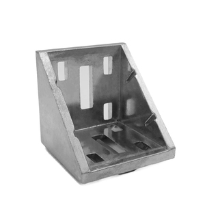 Dfh Die-cast nhôm Matt bề mặt 60x60 góc Doanh nối góc bên phải khung tam giác với ngu si đần độn đánh bóng kết thúc - Product Image 1