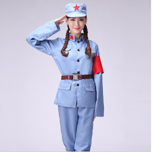Costume de scène unisexe en coton Rouge Armée, bleu gris, vert armée - Product Image 3