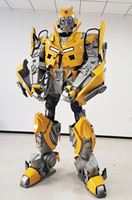 Noël événement fête portable adulte LED Robot Costume location 2.7 M grand rouge marche scène Performance Cosplay mascotte Costume