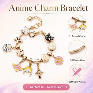 Pulsera de dijes para mujer con diseño de libélula de <span class=keywords><strong>puerta</strong></span> <span class=keywords><strong>secreta</strong></span> de anime, llave negra, accesorios DIY personalizados, forma irregular, moderna, para aniversario - Product Image 6