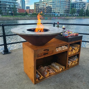 AHL Corten Steel Bbq Grill Charcoal <strong>Camping</strong> <strong>Fire</strong> Grill <strong>Camping</strong> Outdoor <strong>Fire</strong> <strong>Pit</strong> - Product Image 2