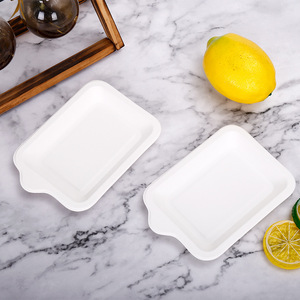 One-time Compostable Eco-friendly <strong>Mini</strong> Food <strong>Tray</strong>, Biodegradable Cane <strong>Dessert</strong> Cake Plate, One-time <strong>Disposable</strong> Tableware - Product Image 1