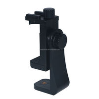 Support de téléphone portable rotatif à 360 degrés multi-angles avec pince trépied et griffe porte-accessoire pour lumière LED et microphone