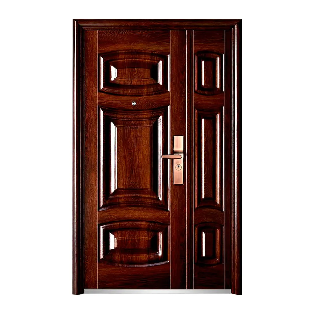 Latest Design Modern Home Used Wrought Iron Swing Entry Security Steel Door with Cheap Price