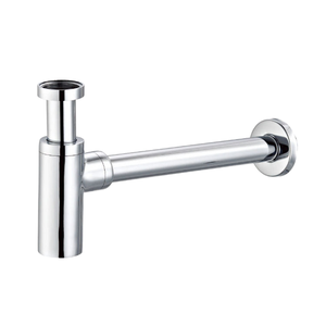NES-CI211 Edizione Limitata Bestseller <span class=keywords><strong>Sifone</strong></span> per <span class=keywords><strong>Lavabo</strong></span> Bagno in Ottone <span class=keywords><strong>Cromato</strong></span> di Alta Qualità con Funzione di Facile Pulizia - Product Image 1